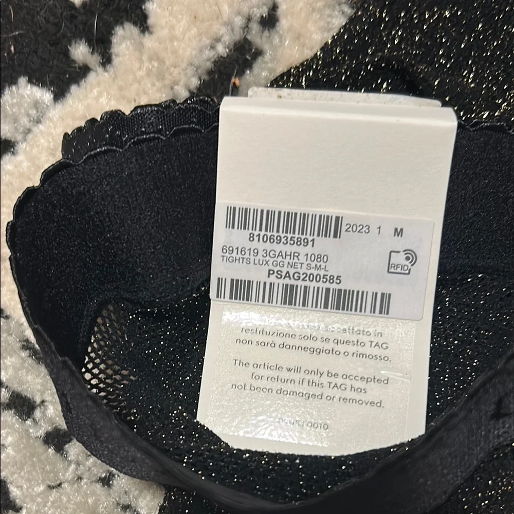 Gucci Black and Gold Hosiery- used once
